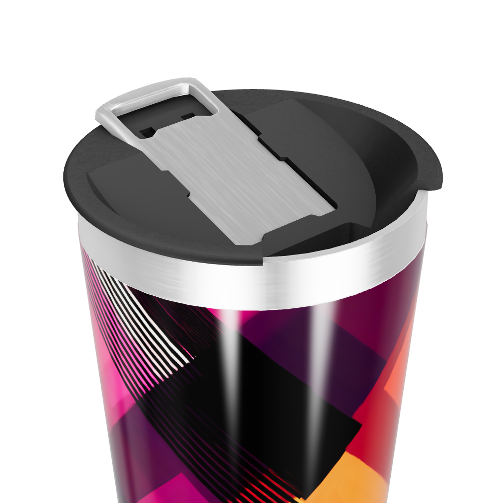 Copo Térmico - Estampa geométrica colorida
