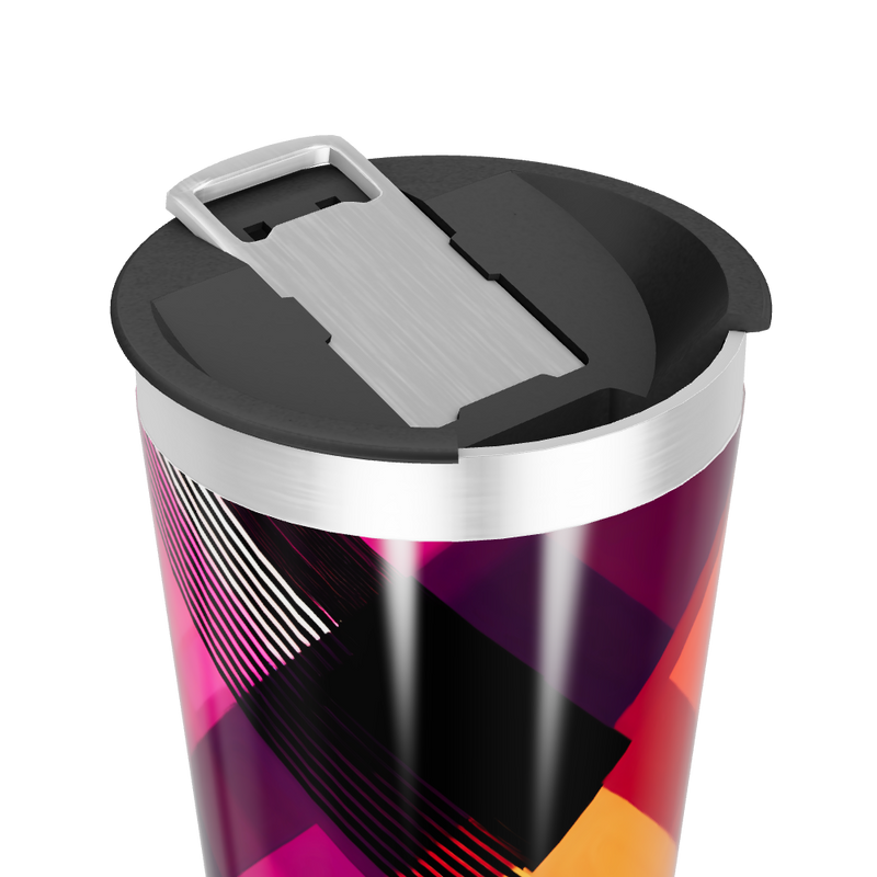 Copo Térmico - Estampa geométrica colorida