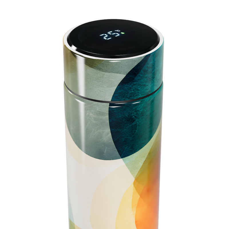 Garrafa Térmica Touch - Estampa Colorida Abstrata