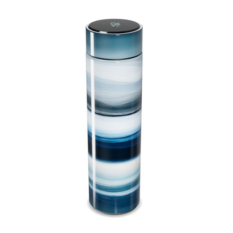 Garrafa Térmica Touch - Azul Listrada Aço Inox