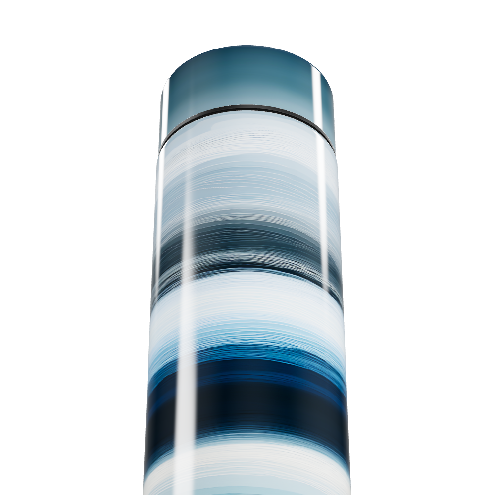 Garrafa Térmica Touch - Azul Listrada Aço Inox