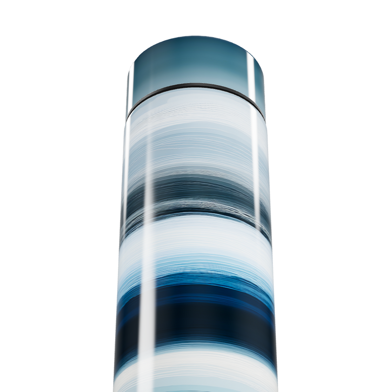 Garrafa Térmica Touch - Azul Listrada Aço Inox