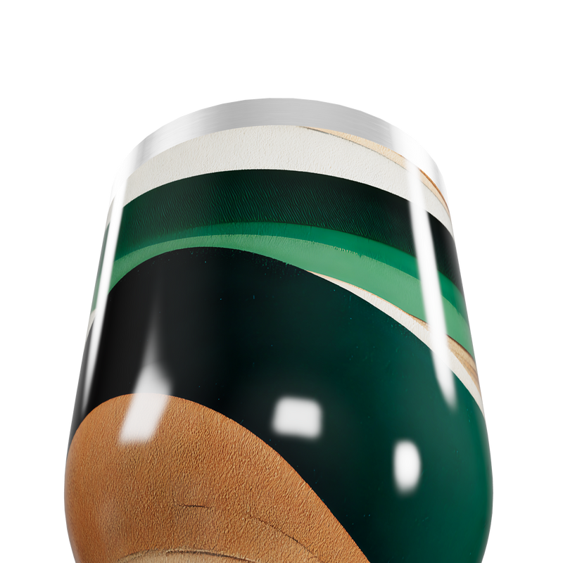 Copo Térmico Slim - Listras Verde e Marrom