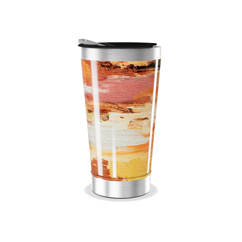 Copo Térmico - Pintura Abstrata Colorida