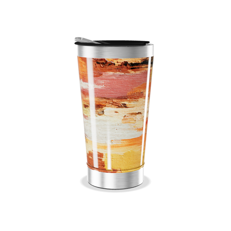 Copo Térmico - Pintura Abstrata Colorida