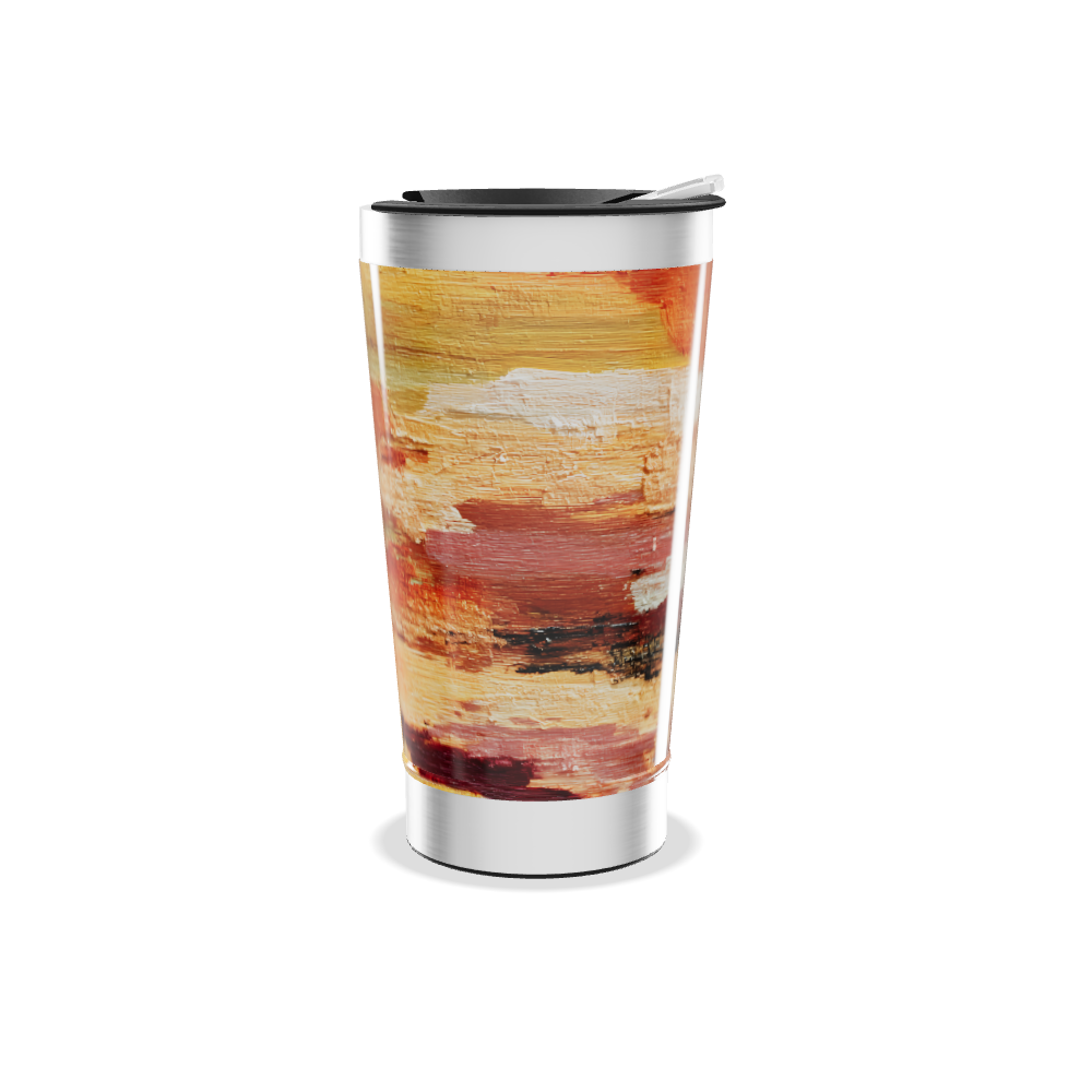 Copo Térmico - Pintura Abstrata Colorida
