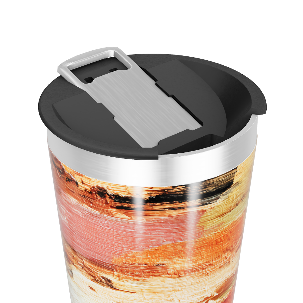 Copo Térmico - Pintura Abstrata Colorida