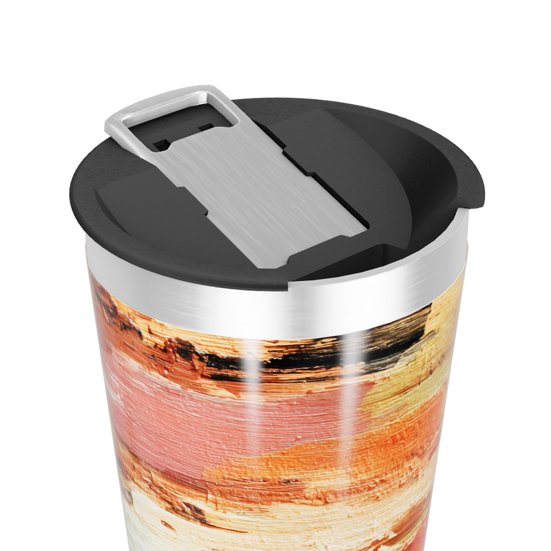 Copo Térmico - Pintura Abstrata Colorida