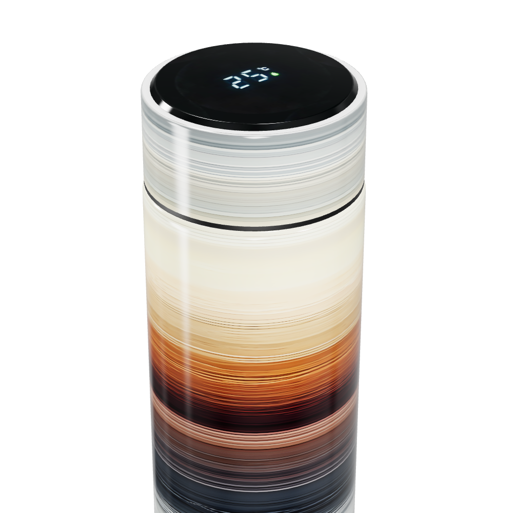 Garrafa Térmica Touch - Listras Coloridas Aço