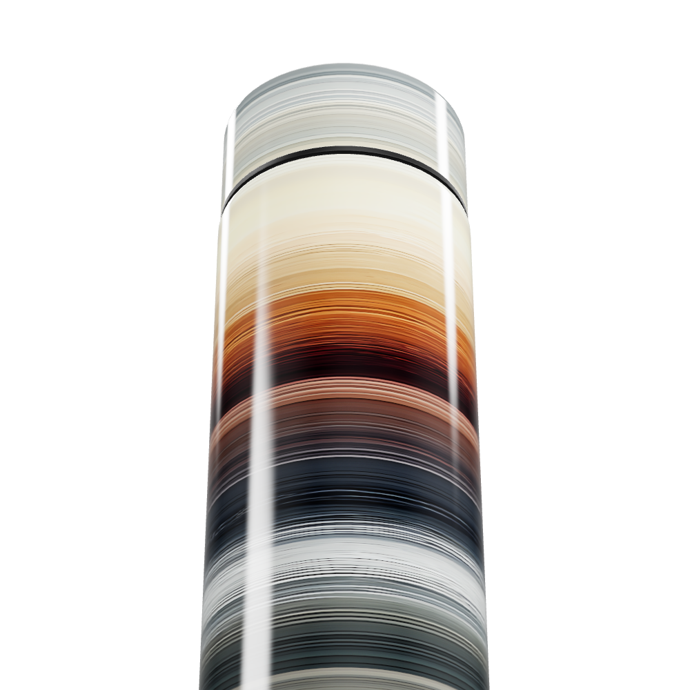 Garrafa Térmica Touch - Listras Coloridas Aço