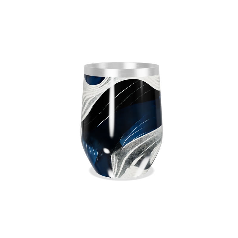 Copo Térmico Slim - Preto e Branco Marmorizado