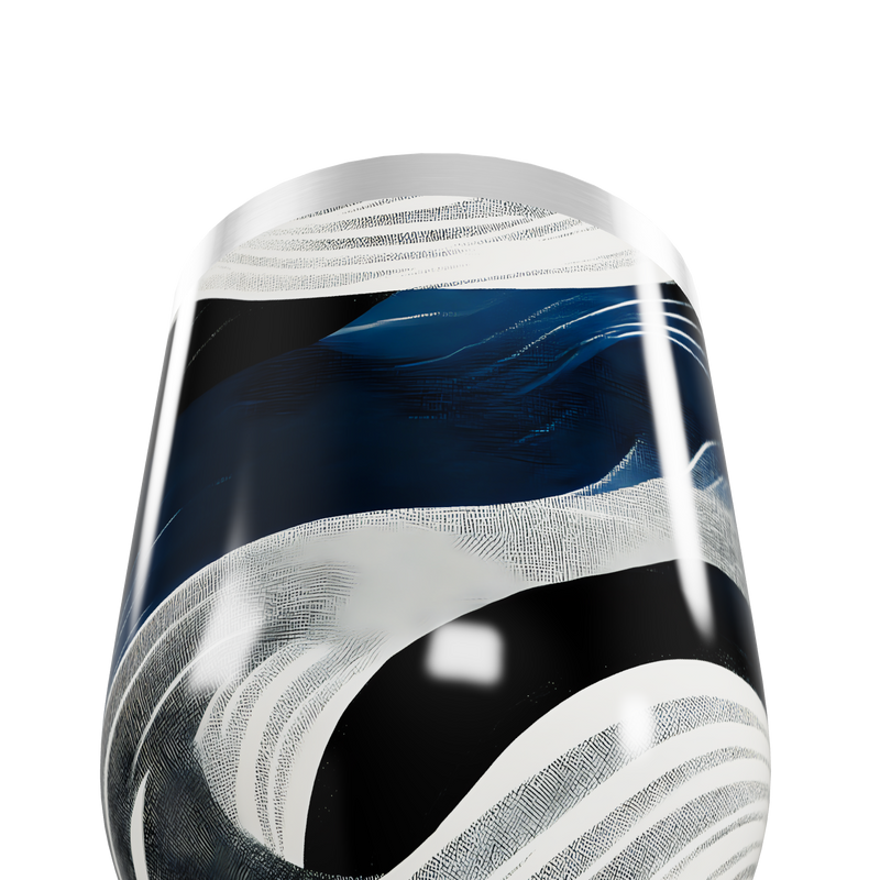 Copo Térmico Slim - Preto e Branco Marmorizado