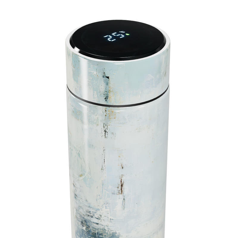 Garrafa Térmica Touch - Branco Digital Inox