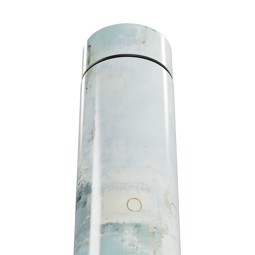 Garrafa Térmica Touch - Branco Digital Inox