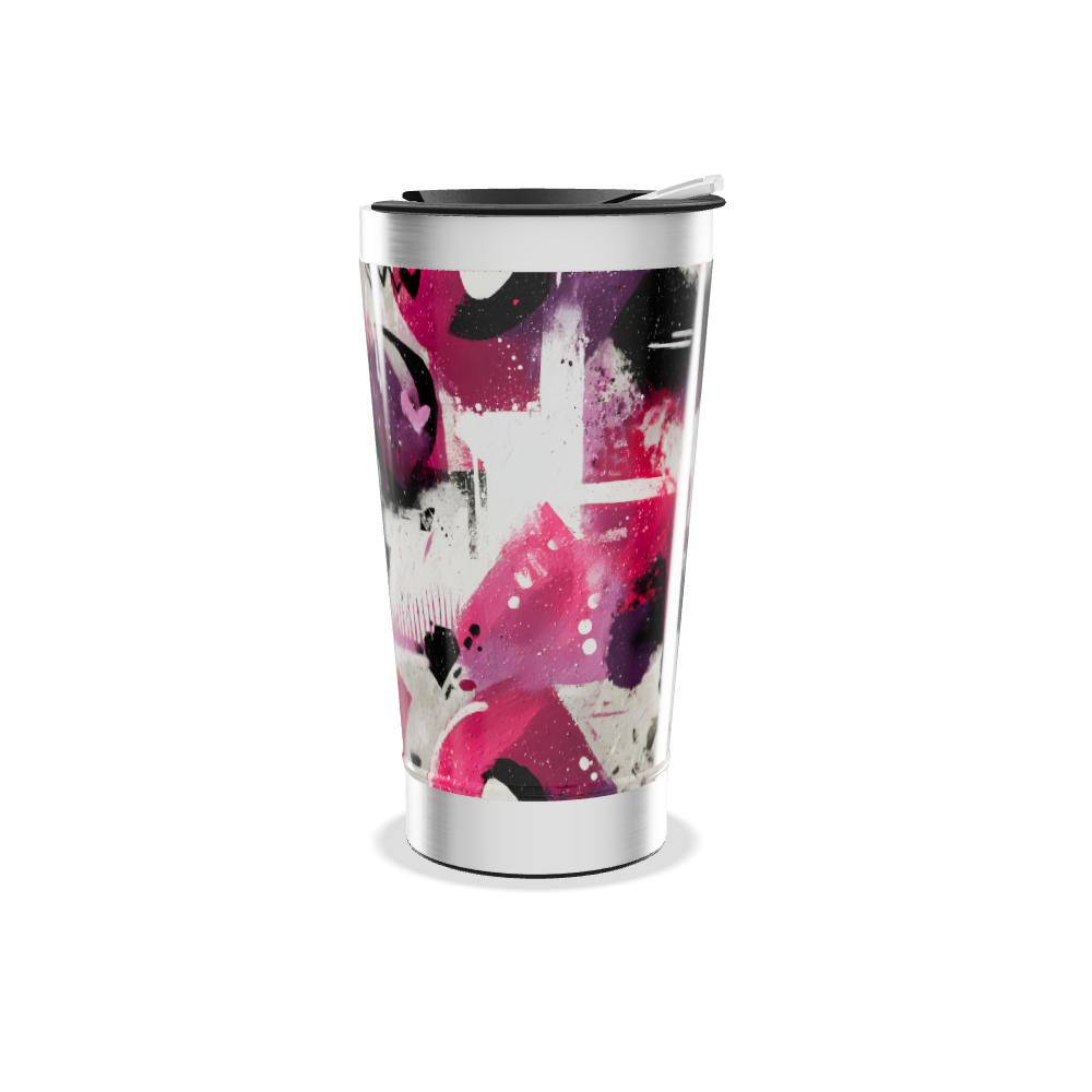 Copo Térmico - Arte Abstrata Colorida