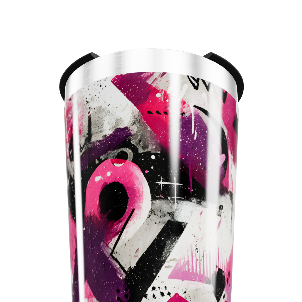 Copo Térmico - Arte Abstrata Colorida