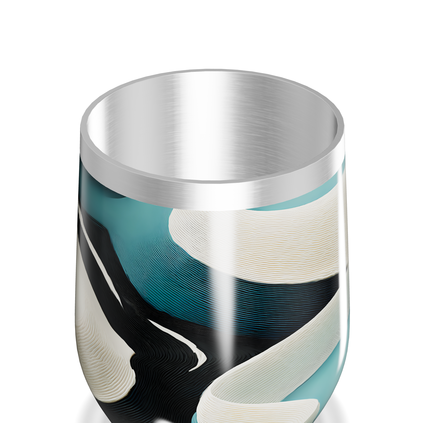 Copo Térmico Slim - Azul com Faixa Decorativa