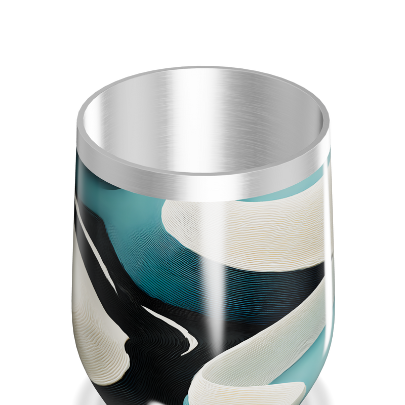 Copo Térmico Slim - Azul com Faixa Decorativa