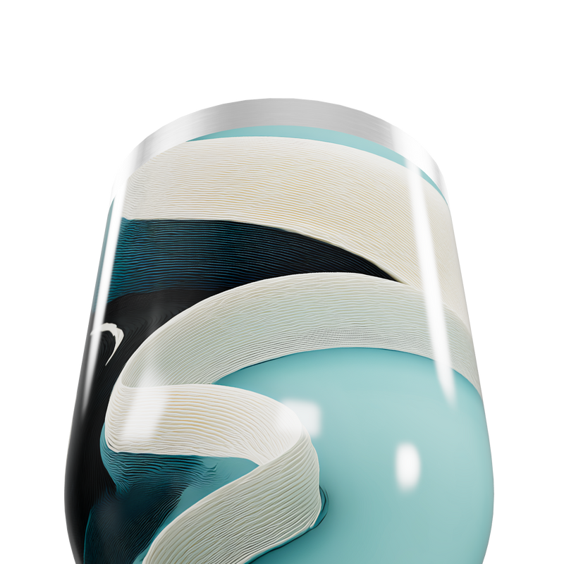 Copo Térmico Slim - Azul com Faixa Decorativa