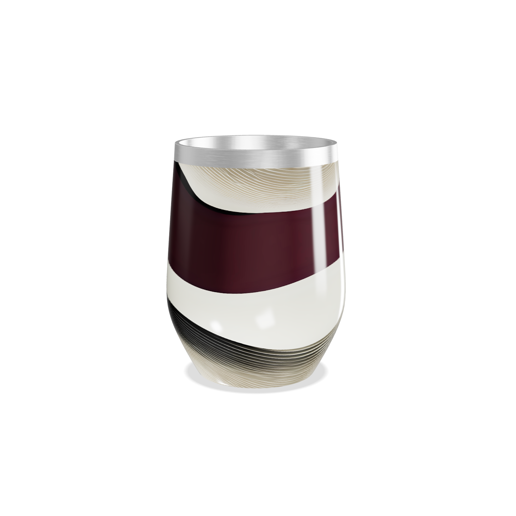 Copo Térmico Slim - Listras Vinho e Preto