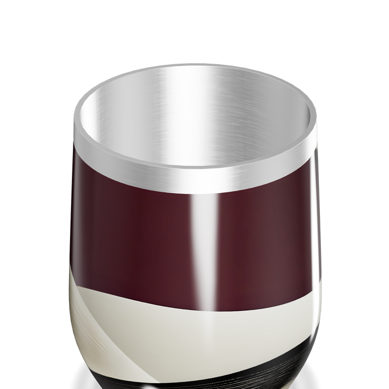 Copo Térmico Slim - Listras Vinho e Preto