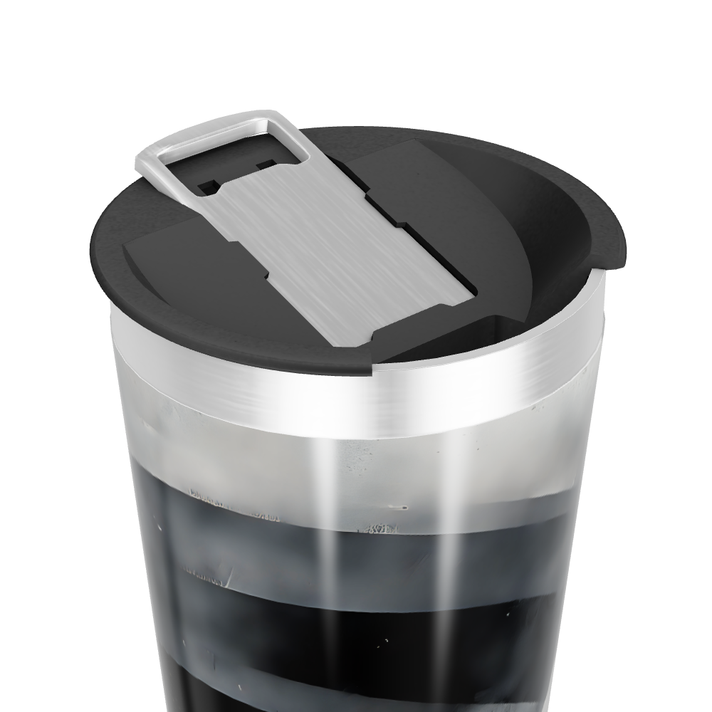 Copo Térmico - Preto Listrado Aço Inox