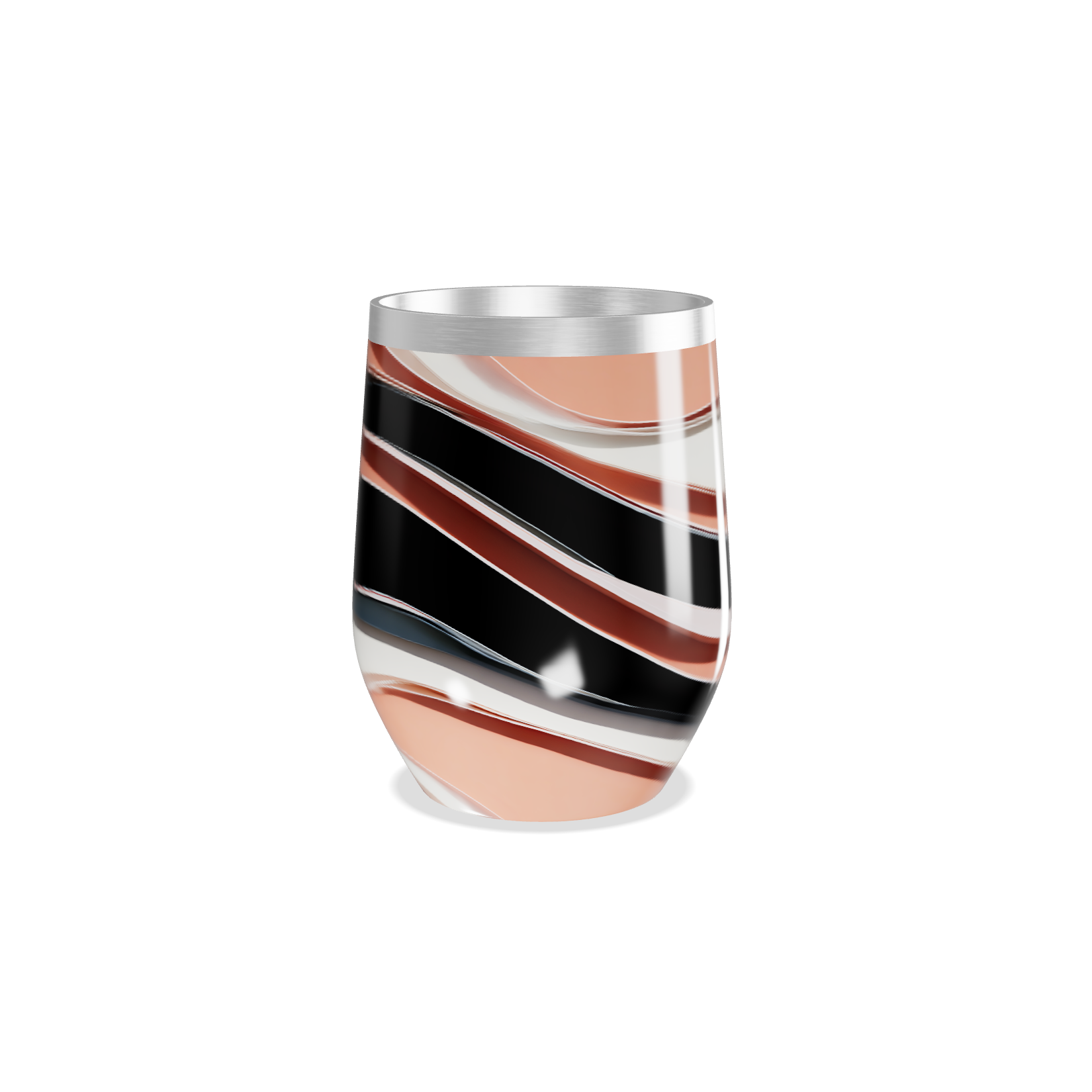 Copo Térmico Slim - Listras Preto e Branco