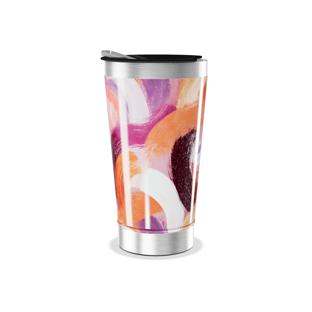 Copo Térmico - Estampa Abstrata Colorida