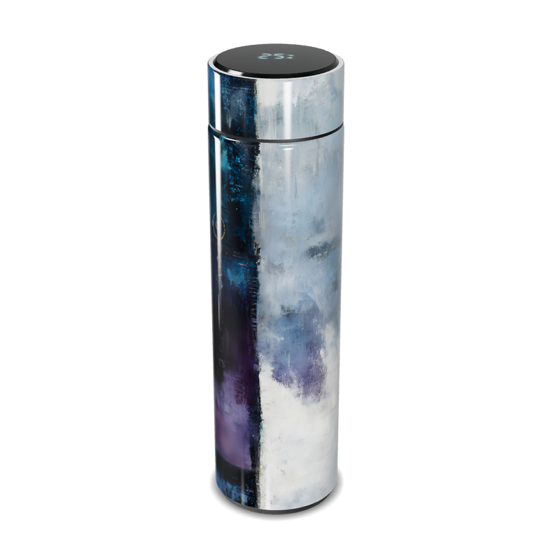 Garrafa Térmica Touch - Design Abstrato Azul