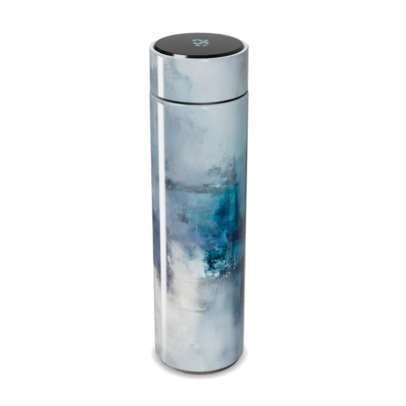Garrafa Térmica Touch - Design Abstrato Azul
