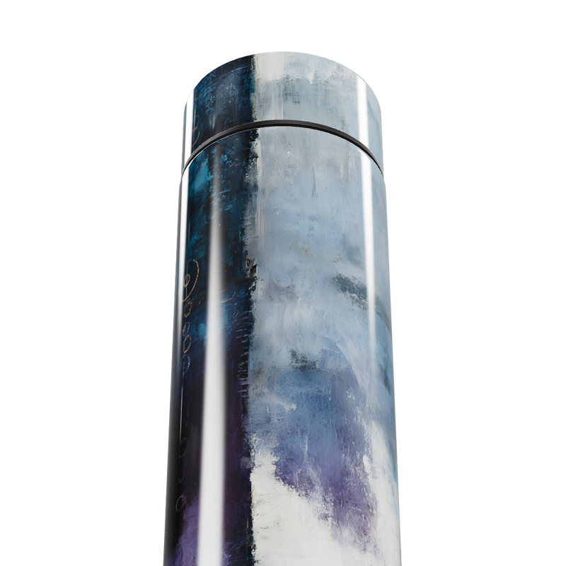 Garrafa Térmica Touch - Design Abstrato Azul