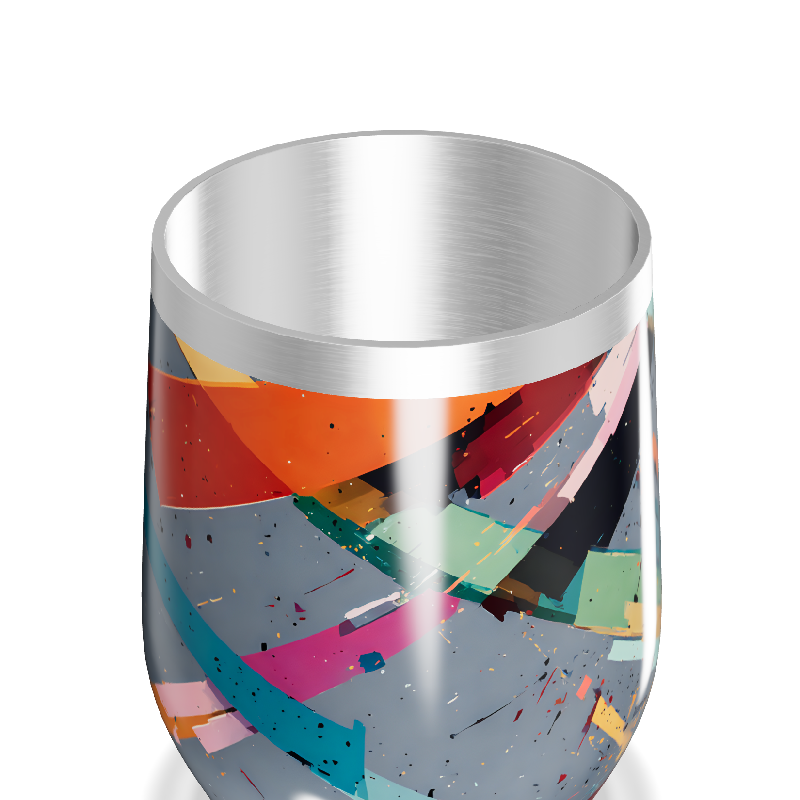 Copo Térmico Slim - Multicolorido Abstrato