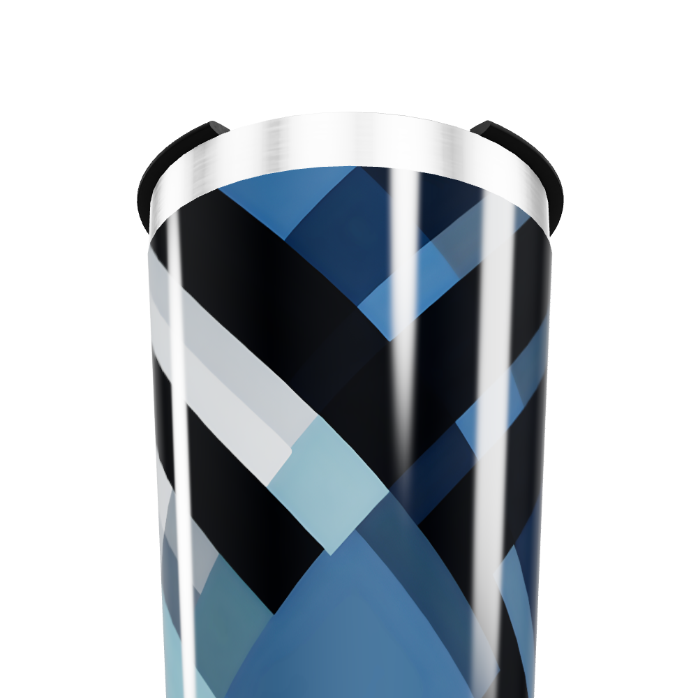 Copo Térmico - Aço Inox Azul Geométrico