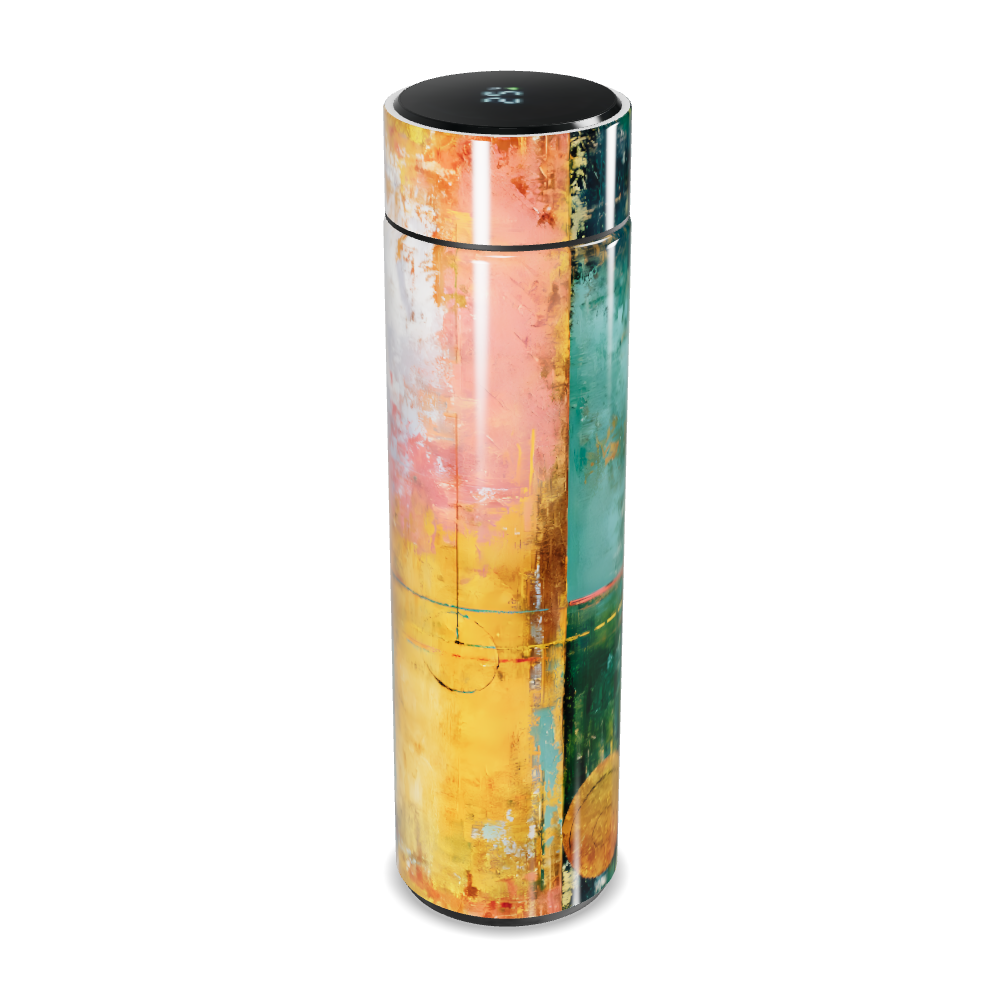 Garrafa Térmica Touch - Estampa Abstrata Colorida