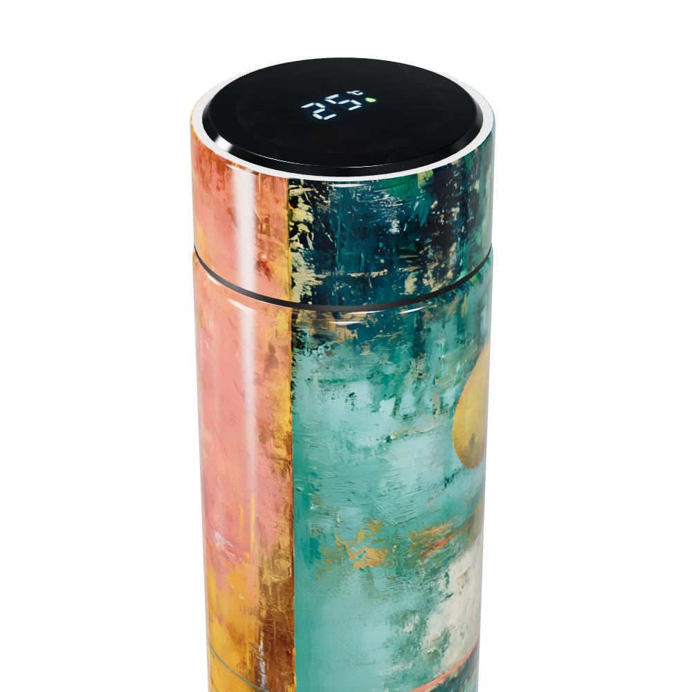 Garrafa Térmica Touch - Estampa Abstrata Colorida