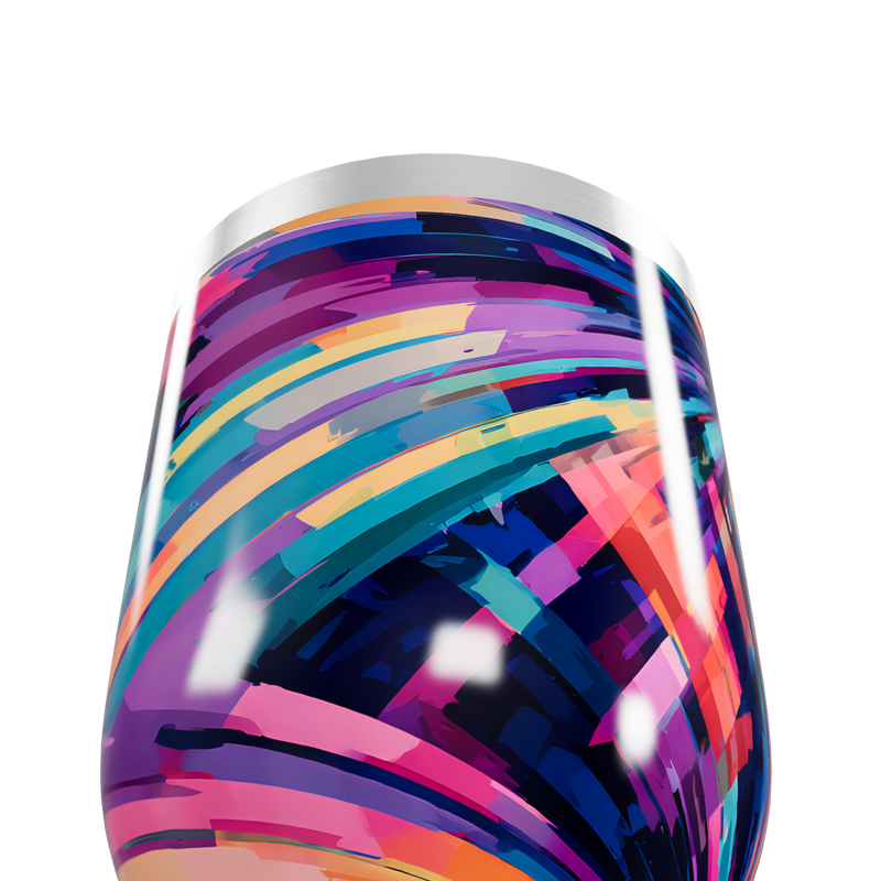 Copo Térmico Slim - Estampado Colorido Aço Inox