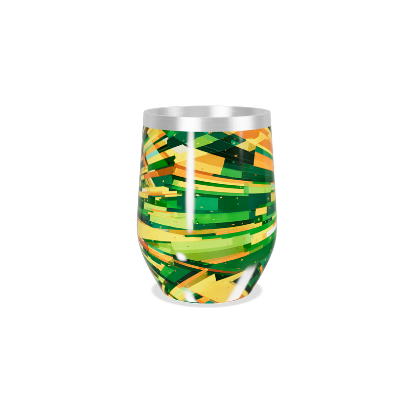 Copo Térmico Slim - Colorido Geométrico Aço Inox