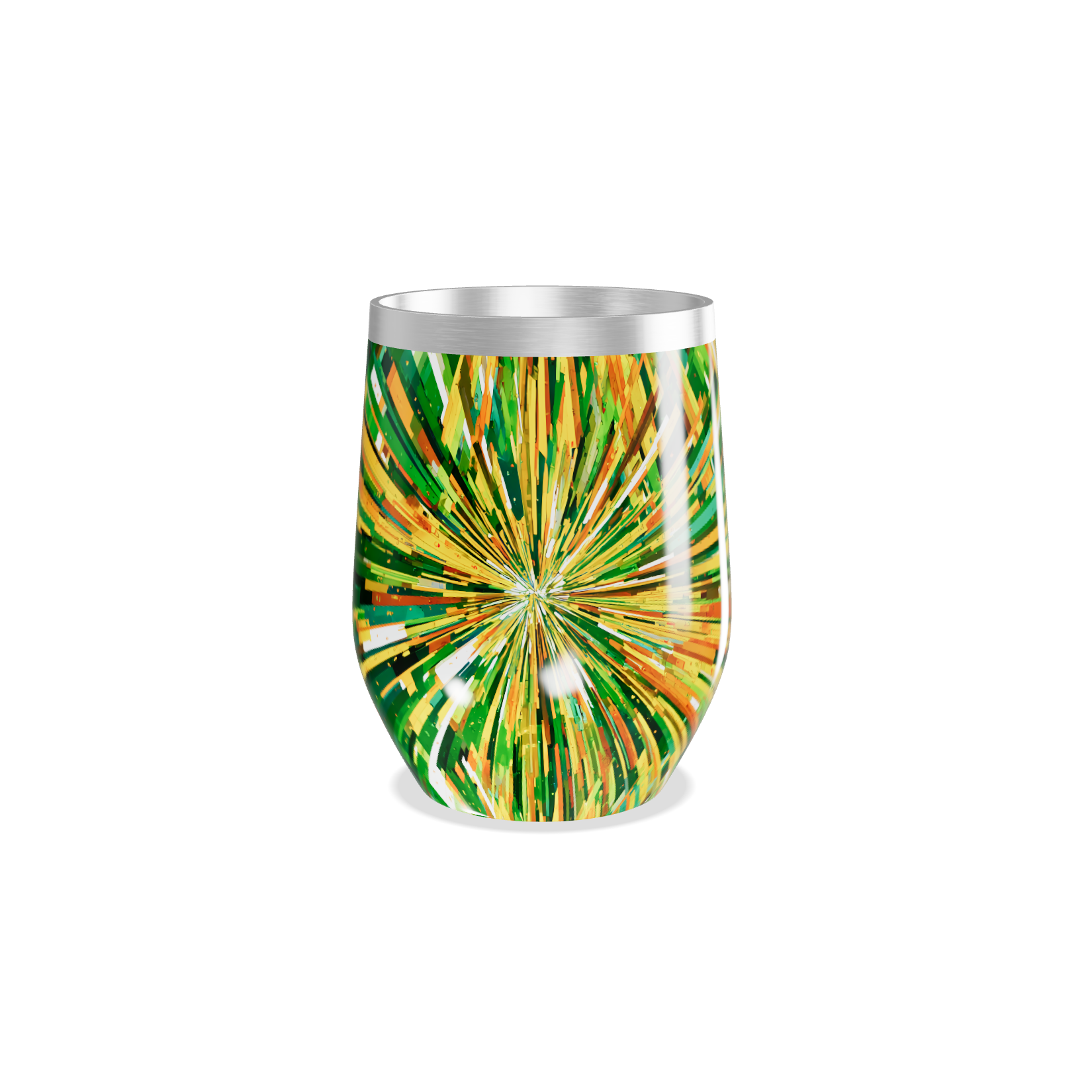 Copo Térmico Slim - Colorido Geométrico Aço Inox