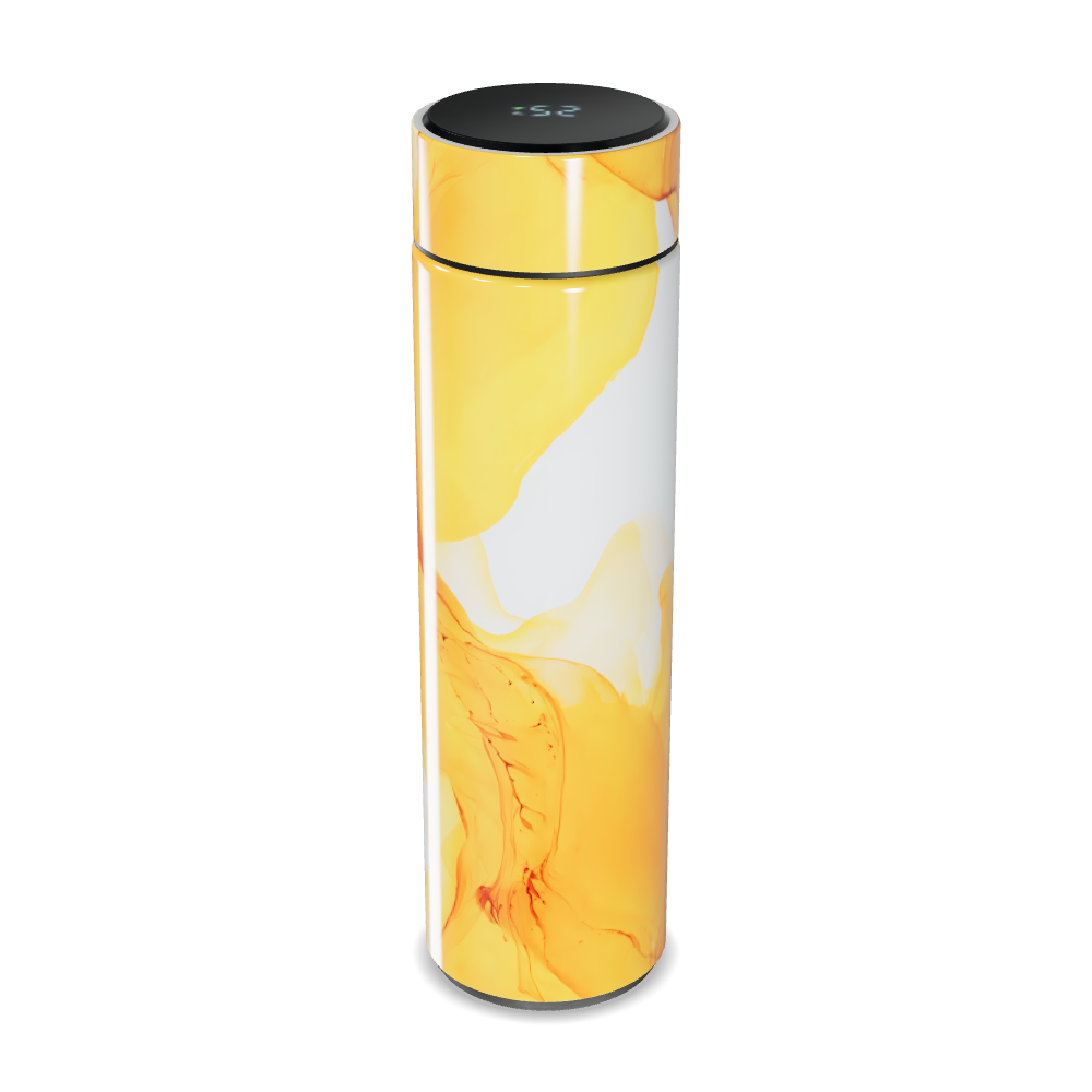 Garrafa Térmica Touch Estampa Abstrata Laranja