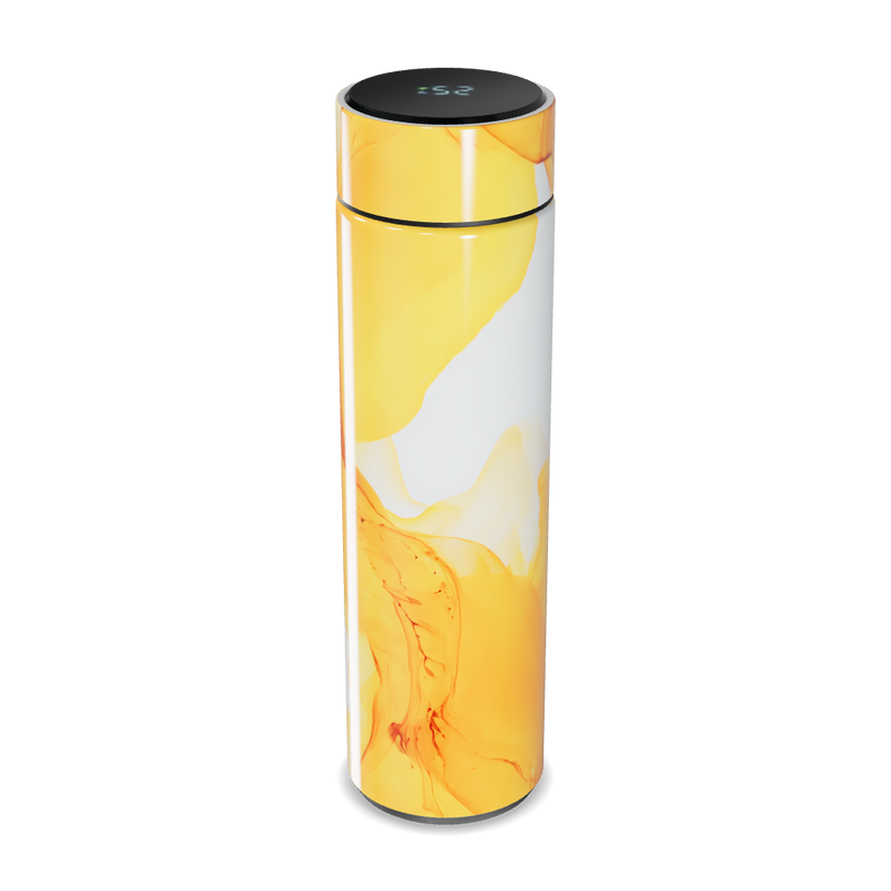 Garrafa Térmica Touch Estampa Abstrata Laranja