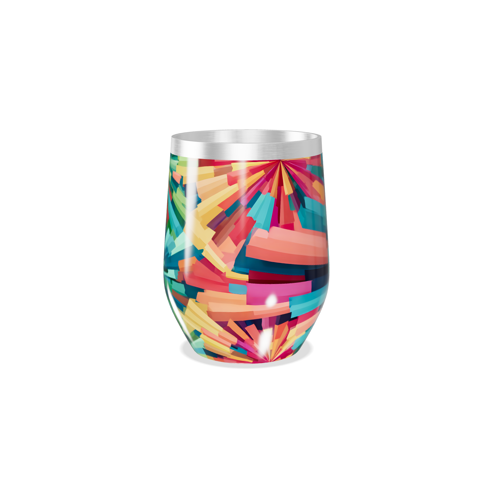 Copo Térmico Slim - Estampa Colorida Aço Inox