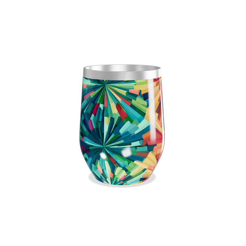 Copo Térmico Slim - Estampa Colorida Aço Inox