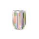 Copo Térmico Slim - Listrado Multicolorido Inox
