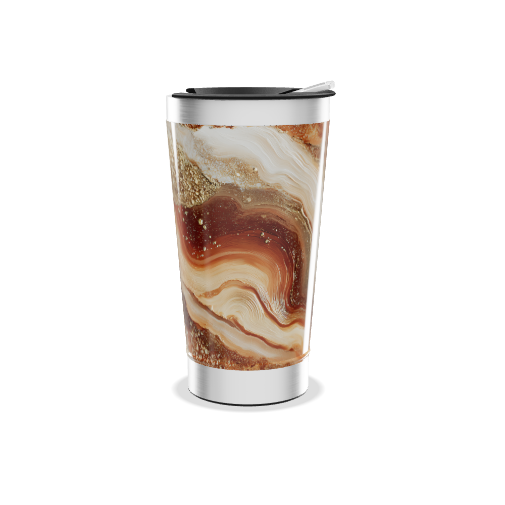 Copo Térmico - Estampa Mármore Caramelo