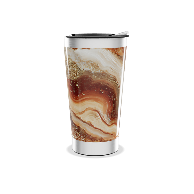 Copo Térmico - Estampa Mármore Caramelo