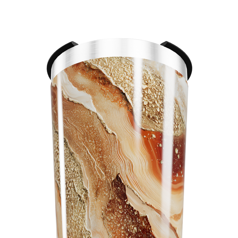 Copo Térmico - Estampa Mármore Caramelo