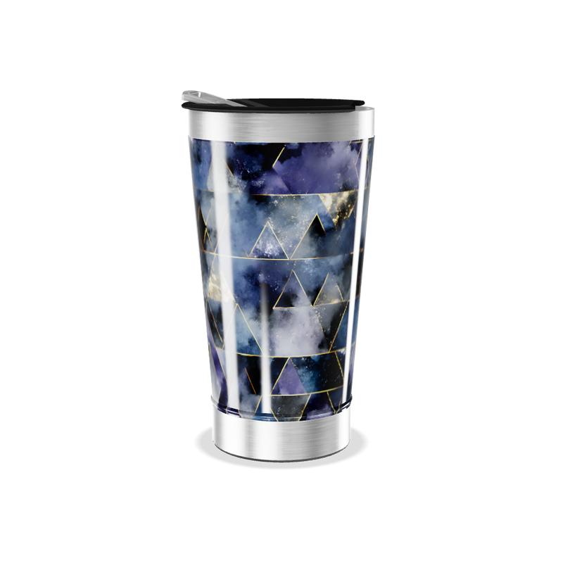 Copo Térmico - Estampa Geométrica Azul