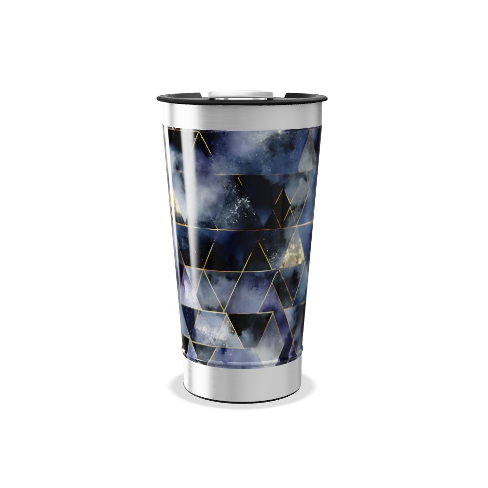Copo Térmico - Estampa Geométrica Azul