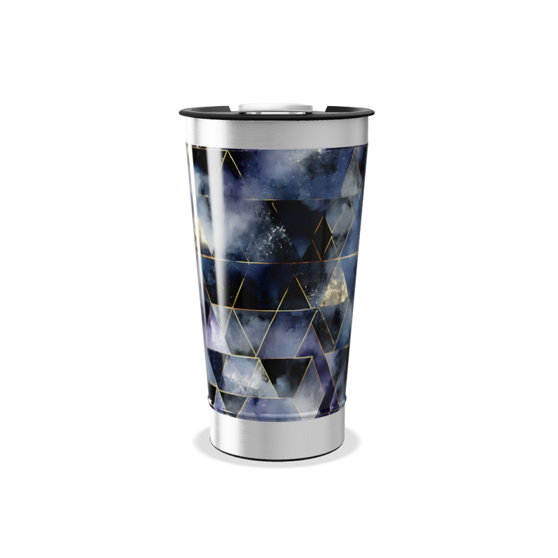 Copo Térmico - Estampa Geométrica Azul