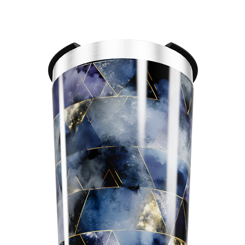 Copo Térmico - Estampa Geométrica Azul